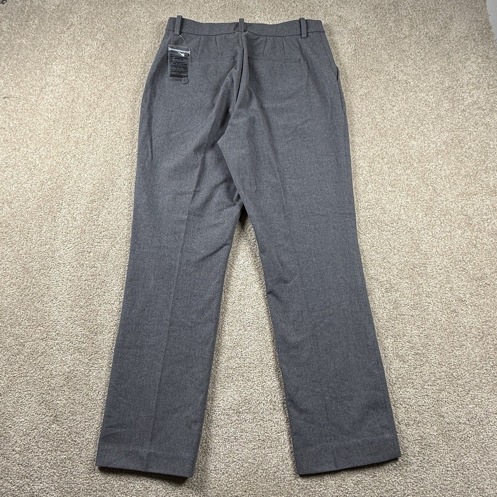 Uniqlo Smart Ankle Pants Womens Medium Gray 2 Way Stretch Relaxed Tapered New - Picture 3 of 8